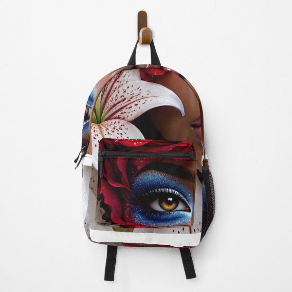 Item preview, Red Rose Beauty Portrait with Blue Makeup designed and sold by LC&LCPlatform.