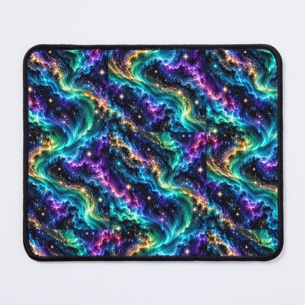 Item preview, Midnight Aurora – Cosmic Galaxy + Glowing Celestial Waves Pattern designed and sold by FaithArt777.