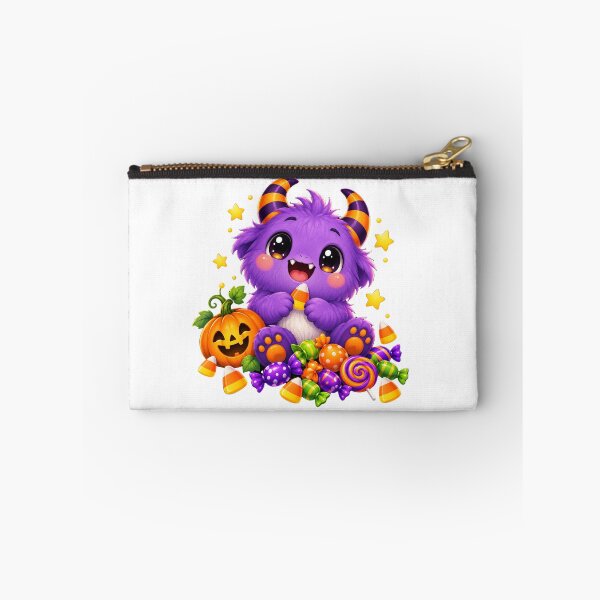 Item preview, Cute Purple Halloween Monster with Candy designed and sold by MySthore.