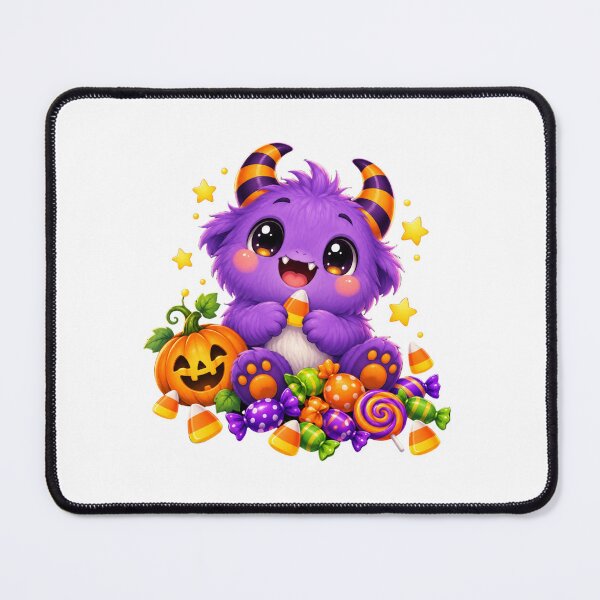 Item preview, Cute Purple Halloween Monster with Candy designed and sold by MySthore.
