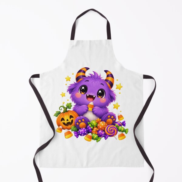 Item preview, Cute Purple Halloween Monster with Candy designed and sold by MySthore.