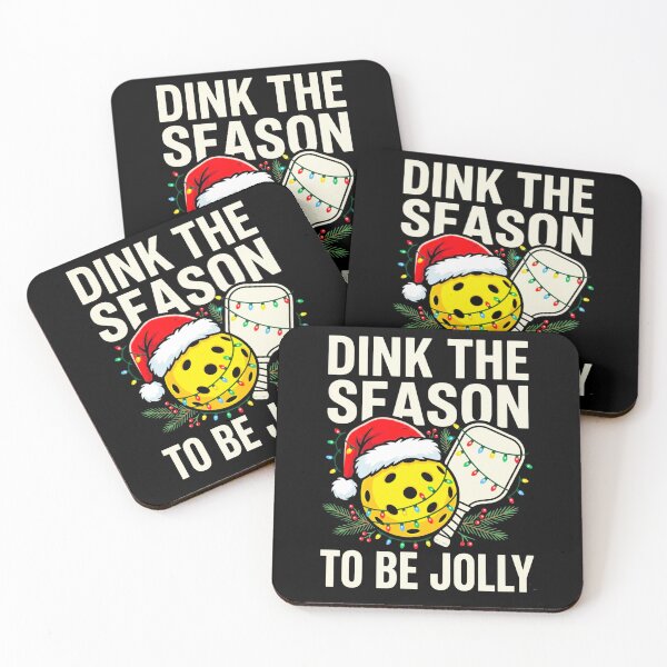 Item preview, Dink The Season To Be Jolly Funny Christmas Pickleball Santa Hat String Lights Holiday Design designed and sold by 519xdesign.