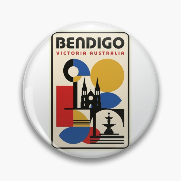 Item preview, Retro Bendigo Bauhaus Geometric Skyline designed and sold by k3rstman1.
