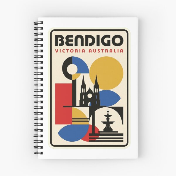 Item preview, Retro Bendigo Bauhaus Geometric Skyline designed and sold by k3rstman1.