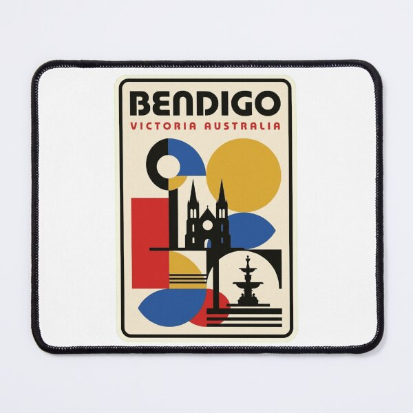 Item preview, Retro Bendigo Bauhaus Geometric Skyline designed and sold by k3rstman1.