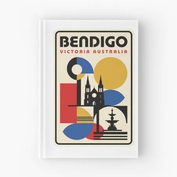 Item preview, Retro Bendigo Bauhaus Geometric Skyline designed and sold by k3rstman1.