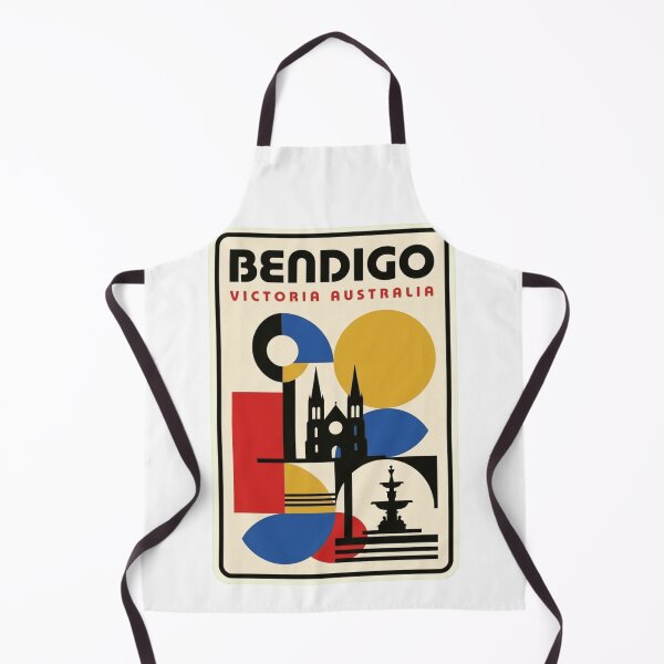 Item preview, Retro Bendigo Bauhaus Geometric Skyline designed and sold by k3rstman1.