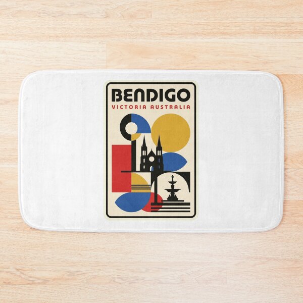 Item preview, Retro Bendigo Bauhaus Geometric Skyline designed and sold by k3rstman1.