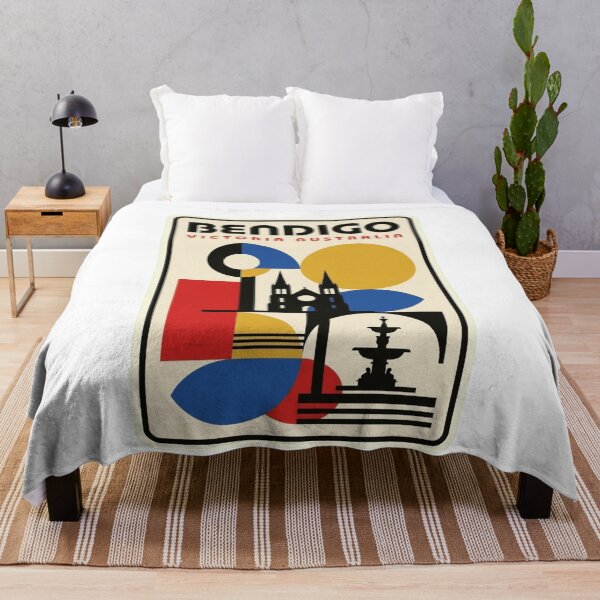 Item preview, Retro Bendigo Bauhaus Geometric Skyline designed and sold by k3rstman1.