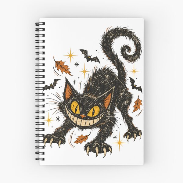 Item preview, Grinning Black Cat – Vintage Halloween Night Art designed and sold by WolfmanProphecy.