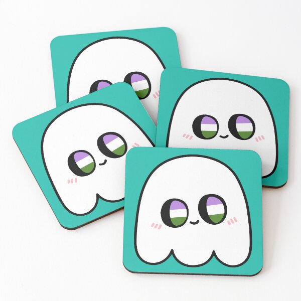 Item preview, Queer-Boo – Kawaii Genderqueer LGBTQ Halloween Ghost designed and sold by Cannaxes Studio.