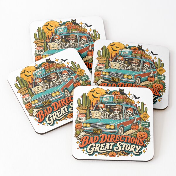 Item preview, Bad Directions, Great Story – Skeleton Halloween Road Trip designed and sold by webpatty.