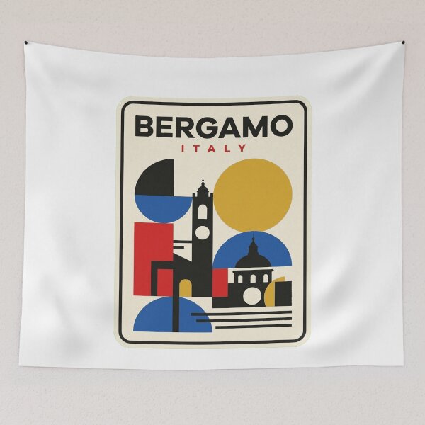 Item preview, Retro Bergamo Bauhaus Geometric Skyline designed and sold by k3rstman1.