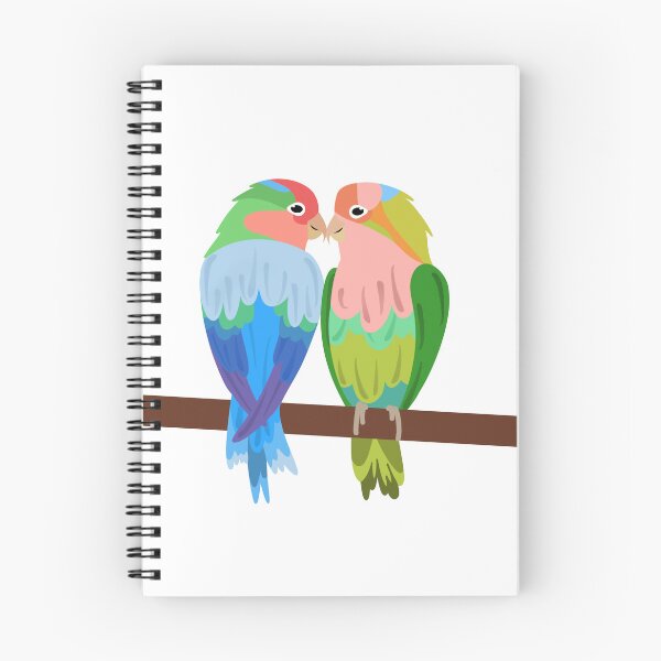 Item preview, Cute Lovebirds Couple Parrot Kissing Sticker designed and sold by Random Ink Society.