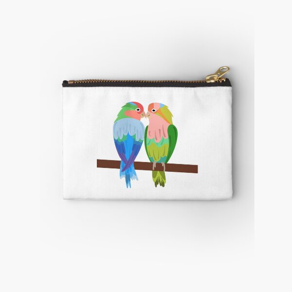 Item preview, Cute Lovebirds Couple Parrot Kissing Sticker designed and sold by Random Ink Society.