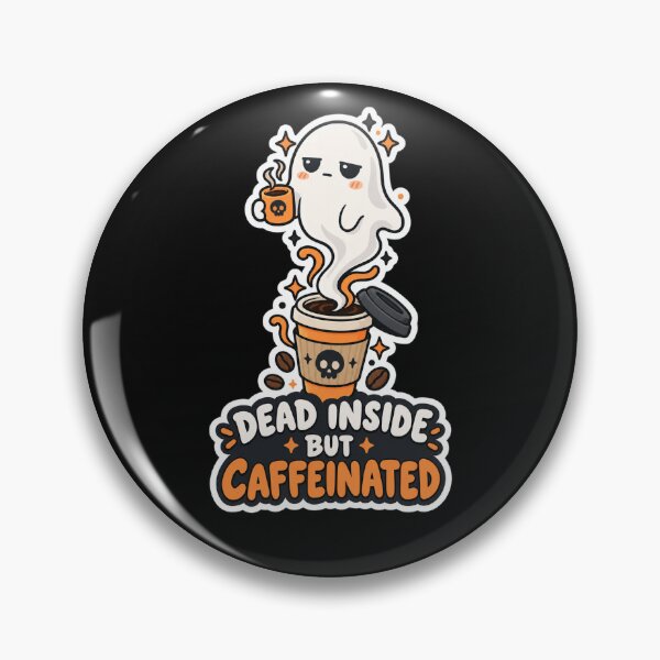 Item preview, Dead Inside But Caffeinated - Cute Coffee Ghost designed and sold by AcruxUltra.