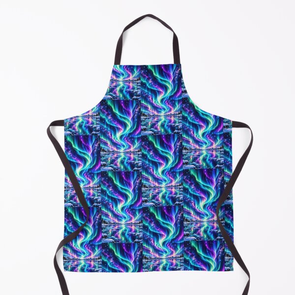 Item preview, Northern Lights – Colorful Aurora + Snowy Mountain Reflection Pattern designed and sold by FaithArt777.