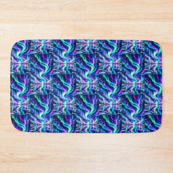 Item preview, Northern Lights – Colorful Aurora + Snowy Mountain Reflection Pattern designed and sold by FaithArt777.