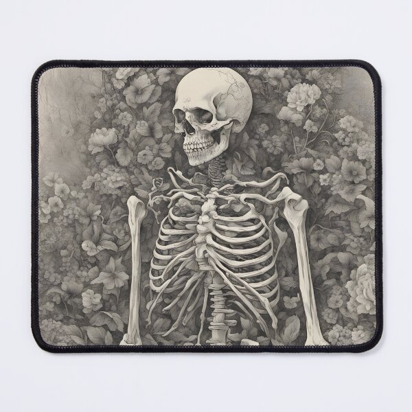 Item preview, Vintage Botanical Skeleton Floral Garden Pencil Sketch designed and sold by Uniquely Yours.
