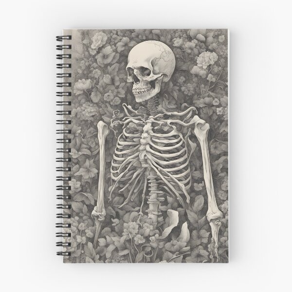 Item preview, Vintage Botanical Skeleton Floral Garden Pencil Sketch designed and sold by Uniquely Yours.