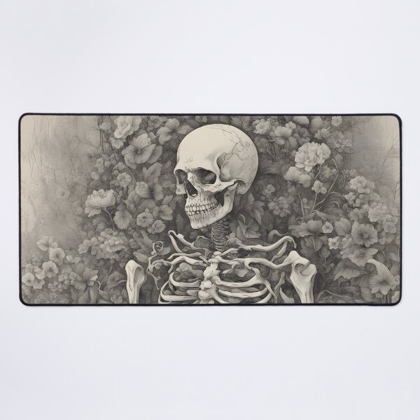 Item preview, Vintage Botanical Skeleton Floral Garden Pencil Sketch designed and sold by Uniquely Yours.