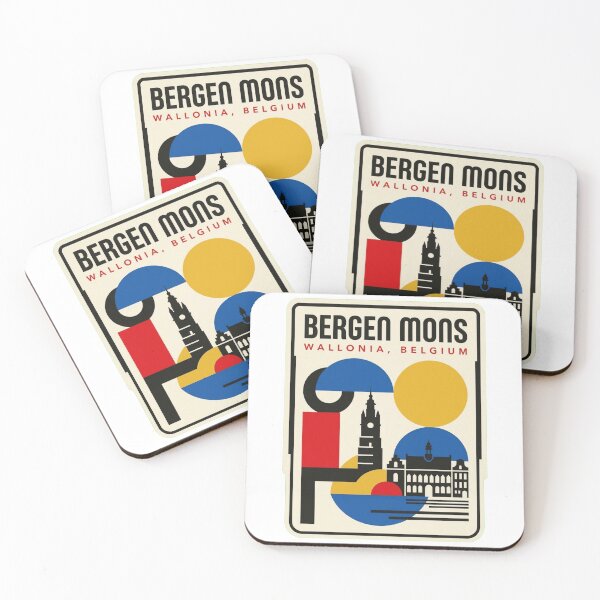 Artikelvorschau, Retro Bergen Mons Bauhaus Geometrische Skyline entworfen und verkauft von k3rstman1.