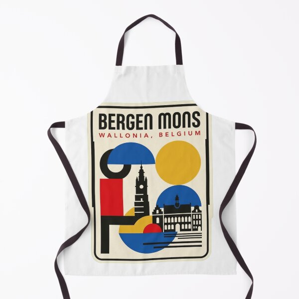 Item preview, Retro Bergen Mons Bauhaus Geometric Skyline designed and sold by k3rstman1.