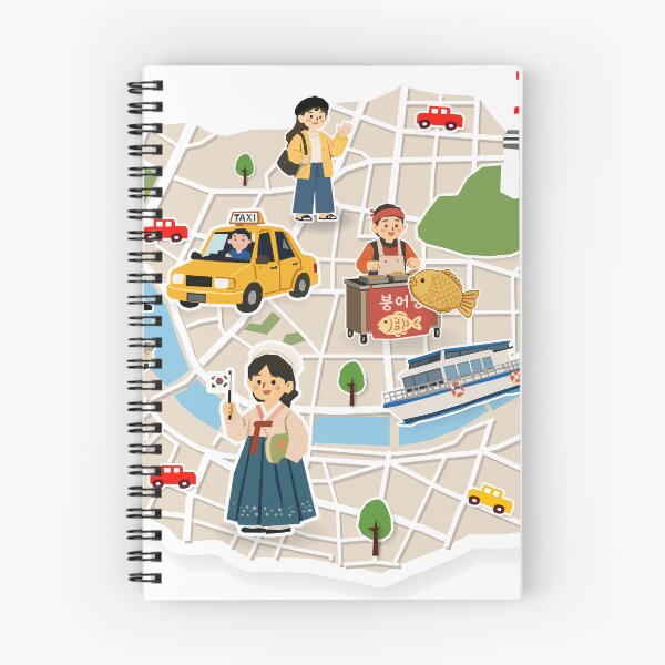 Item preview, Cute illustration of Korea travel map designed and sold by maewjpho.
