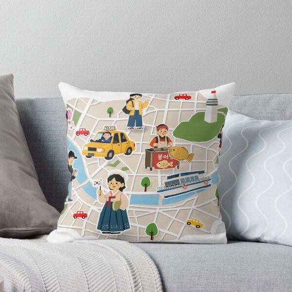 Item preview, Cute illustration of Korea travel map designed and sold by maewjpho.