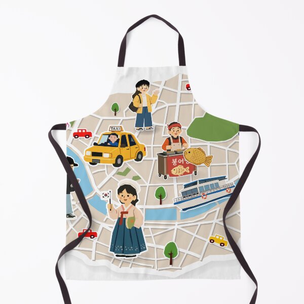 Item preview, Cute illustration of Korea travel map designed and sold by maewjpho.
