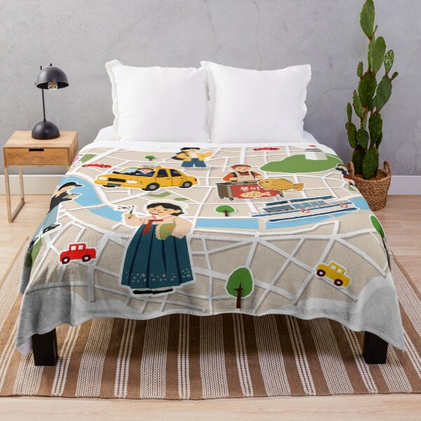 Item preview, Cute illustration of Korea travel map designed and sold by maewjpho.