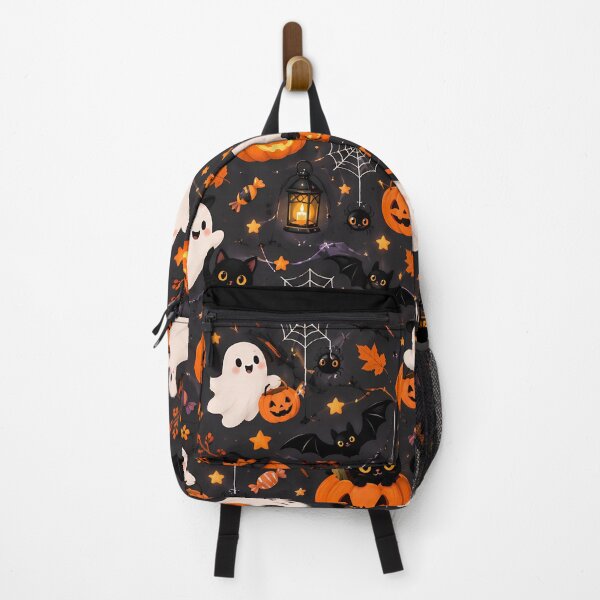 Item preview, Cute Halloween Ghosts Black Cats & Pumpkins Pattern designed and sold by ManJiangHong.