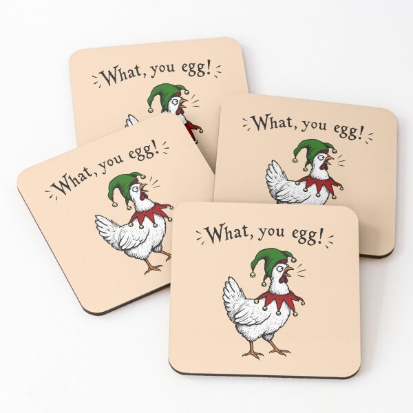 Item preview, What, You Egg! – Funny Shakespearean Chicken Jester Medieval Design designed and sold by witchlingart.