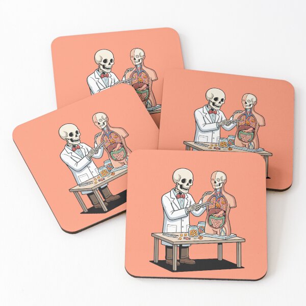 Item preview, Skeleton Doctor Studying Candy Anatomy designed and sold by Rare By Hero.