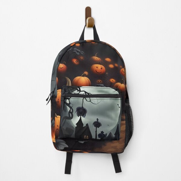 Item preview, Full Moon Pumpkin Patch Spooky Haunted Village Path designed and sold by Uniquely Yours.
