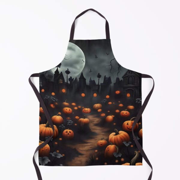 Item preview, Full Moon Pumpkin Patch Spooky Haunted Village Path designed and sold by Uniquely Yours.
