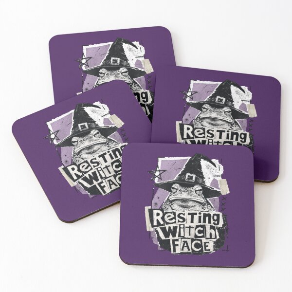 Item preview, Resting Witch Face Frog Vintage Zine T-Shirt | Funny Sarcastic Grunge Toad Collage Witch Hat Spooky Halloween Gift designed and sold by illeN-Art-World.