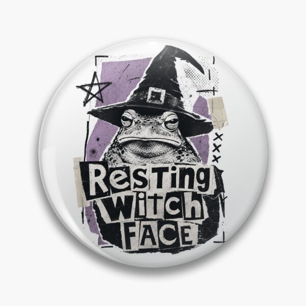Item preview, Resting Witch Face Frog Vintage Zine T-Shirt | Funny Sarcastic Grunge Toad Collage Witch Hat Spooky Halloween Gift designed and sold by illeN-Art-World.