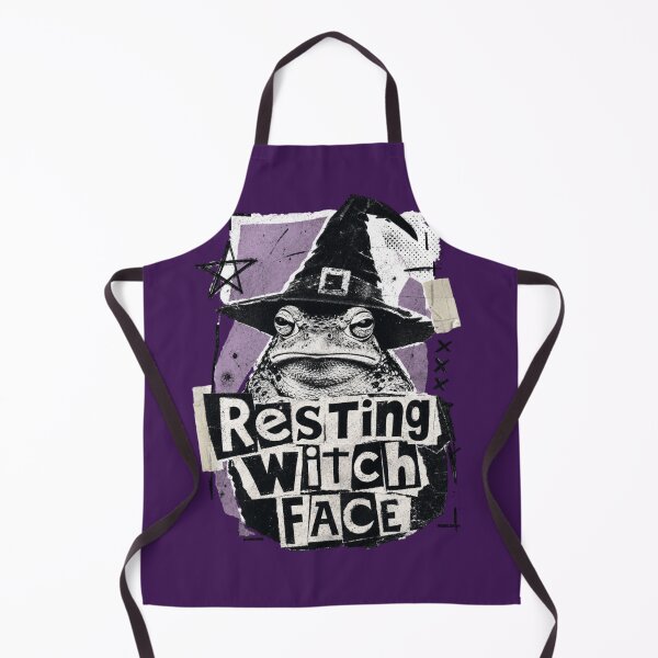 Item preview, Resting Witch Face Frog Vintage Zine T-Shirt | Funny Sarcastic Grunge Toad Collage Witch Hat Spooky Halloween Gift designed and sold by illeN-Art-World.