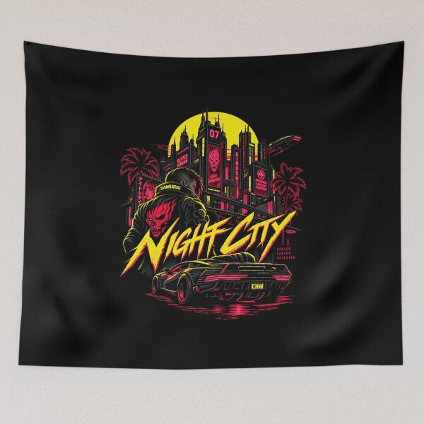Item preview, Cyberpunk 2077 Night City Neon Samurai designed and sold by Pandaburba.