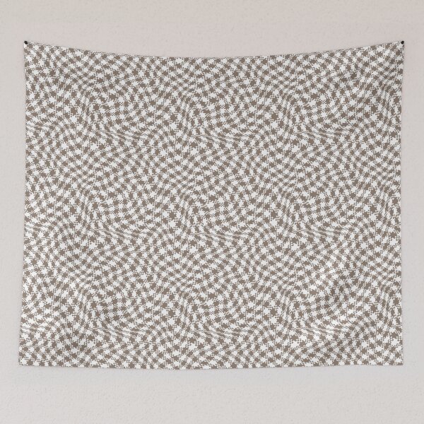 Item preview, Wavy Houndstooth Neutral Abstract Minimalist Pattern designed and sold by Fiorart Studio .