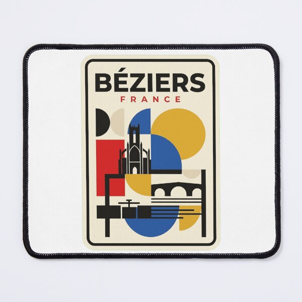Item preview, Retro Béziers Bauhaus Geometric Skyline designed and sold by k3rstman1.