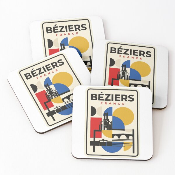 Item preview, Retro Béziers Bauhaus Geometric Skyline designed and sold by k3rstman1.
