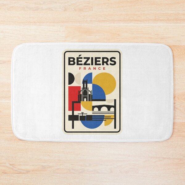 Item preview, Retro Béziers Bauhaus Geometric Skyline designed and sold by k3rstman1.