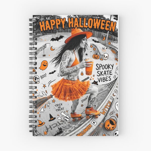 Item preview, W1TCH‑SK8T3 BL4Z3: The Orange‑Hex Roller Running Full Spook‑Lore Velocity designed and sold by Print Fiction.