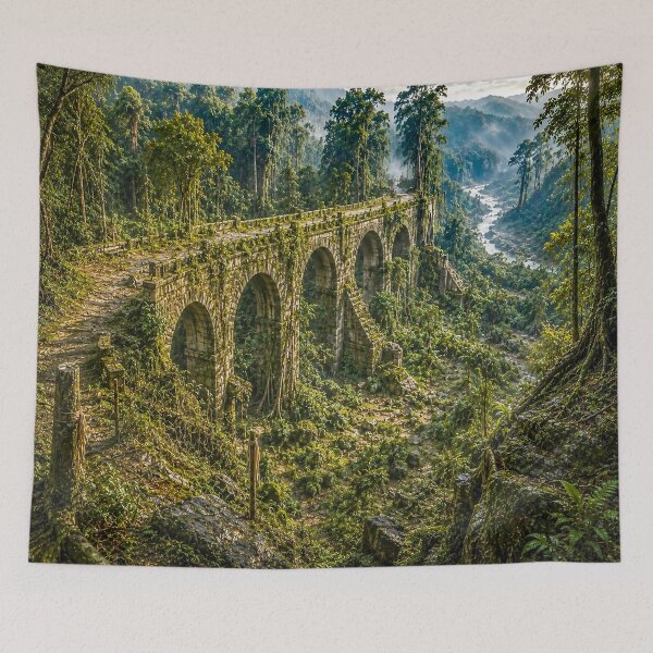 Item preview, Ancient Jungle Aqueduct – Forgotten Ruins in the Rainforest designed and sold by RunicTide.