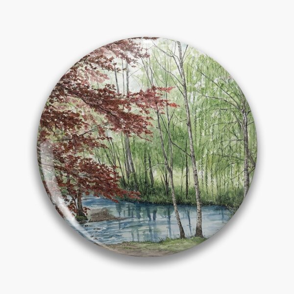 Item preview, Peaceful River in Watercolor designed and sold by Axokris.