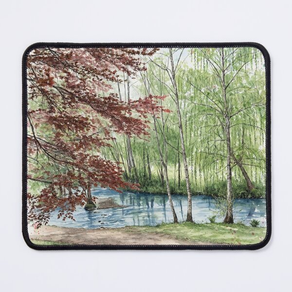 Item preview, Peaceful River in Watercolor designed and sold by Axokris.