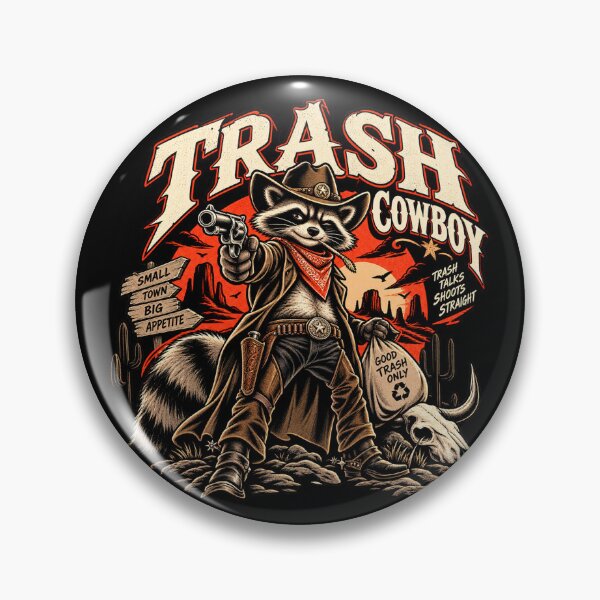 Item preview, Trash Cowboy Raccoon Wild West Outlaw designed and sold by Pandaburba.