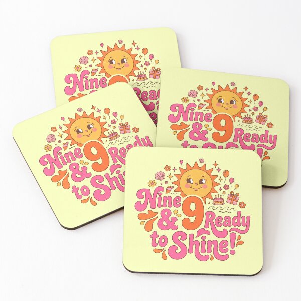 Item preview, Nine & Ready to Shine! 9th Birthday – Cute Sun Ocean Birthday Design designed and sold by Sea Gem.